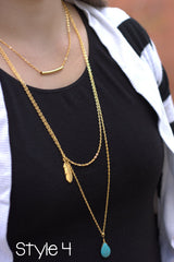 Trendy Gold Three Layer Necklaces - 4 styles to choose from